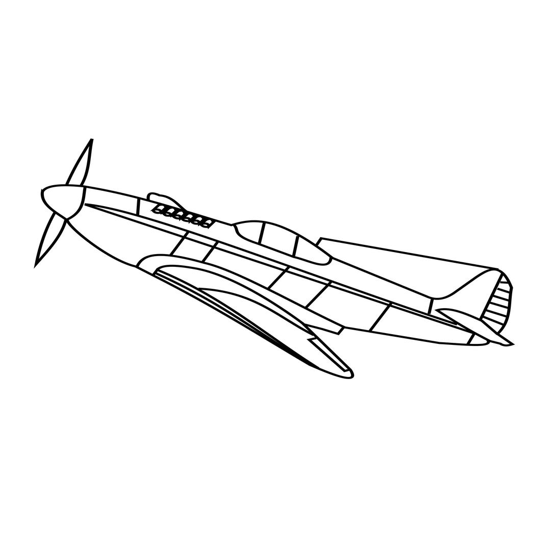 WW2 Fighter Plane 2 png transparent