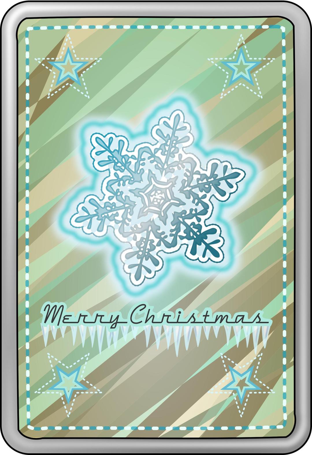 Xmas card, snowflake png transparent