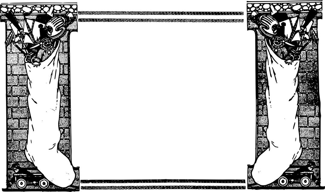 Xmas Stocking Frame png transparent