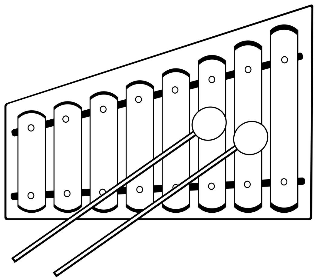 Xylophone (colourful) png transparent
