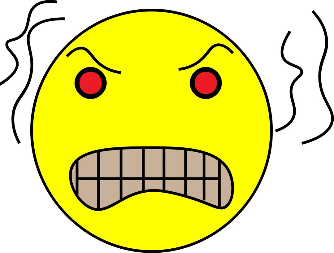 Yellow Angry Head png transparent