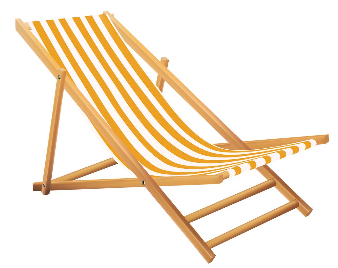 Yellow Beach Lounge Chair png transparent