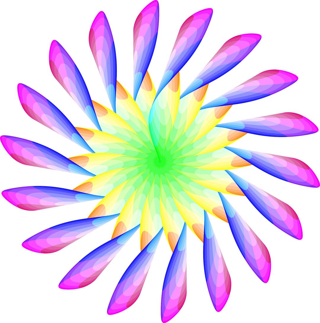 Yellow Blue Flower png transparent