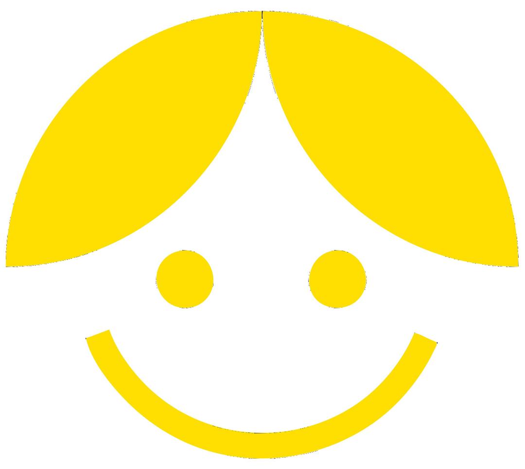 Yellow Cartoon Girl-Boy png transparent