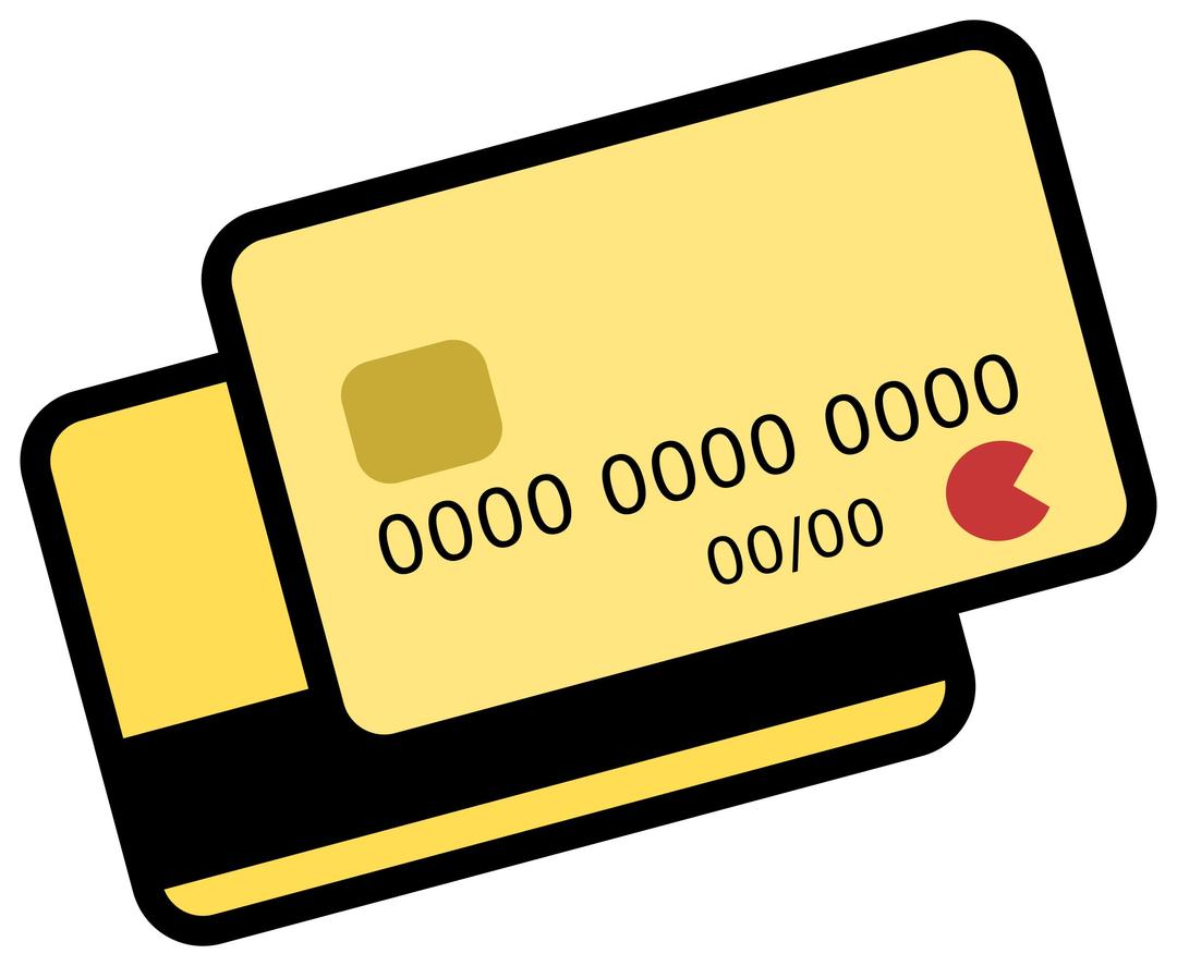 yellow credit card png transparent