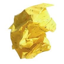 Yellow Crumpled Paper png transparent