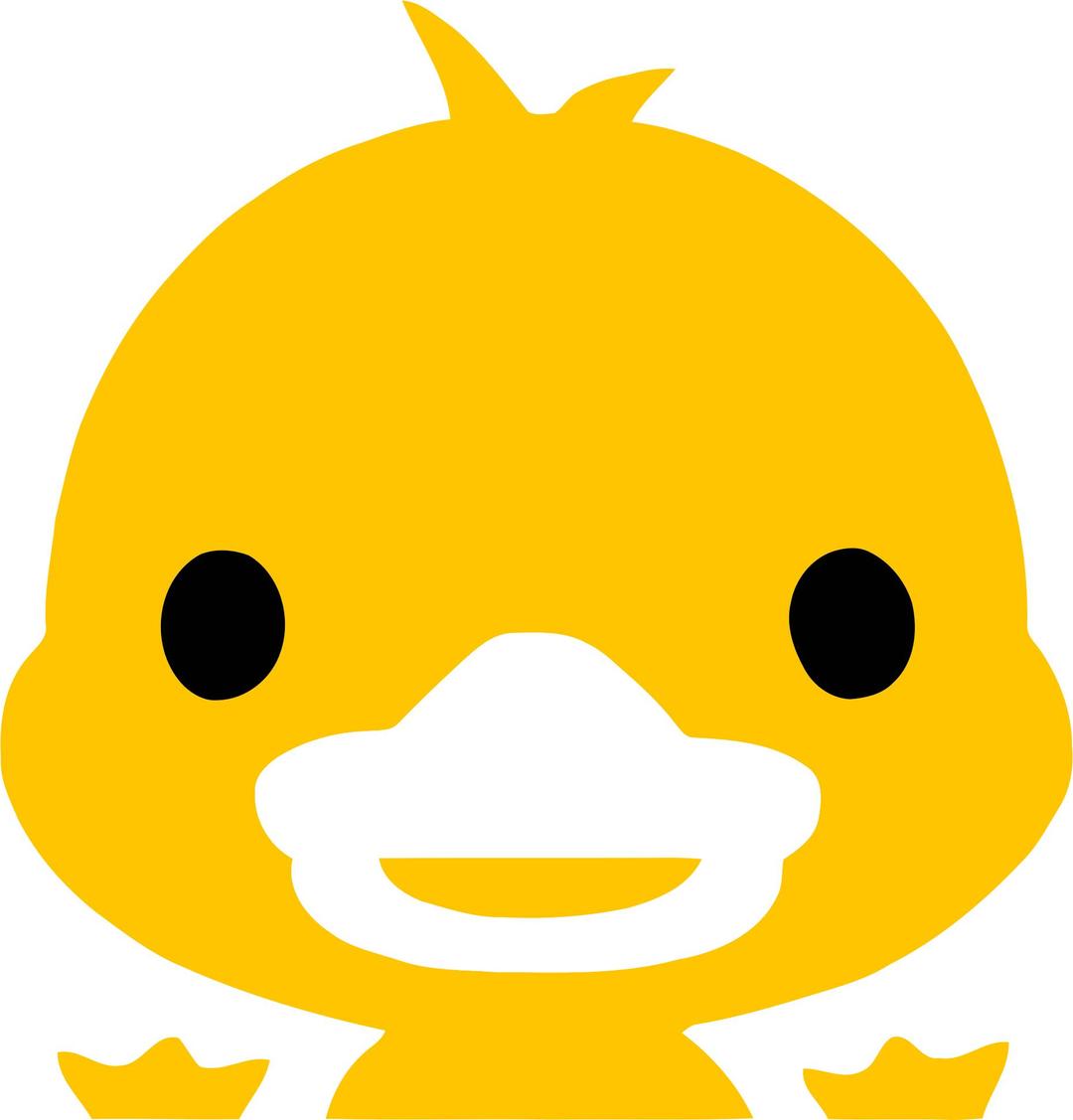 Yellow Duckling Icon png transparent
