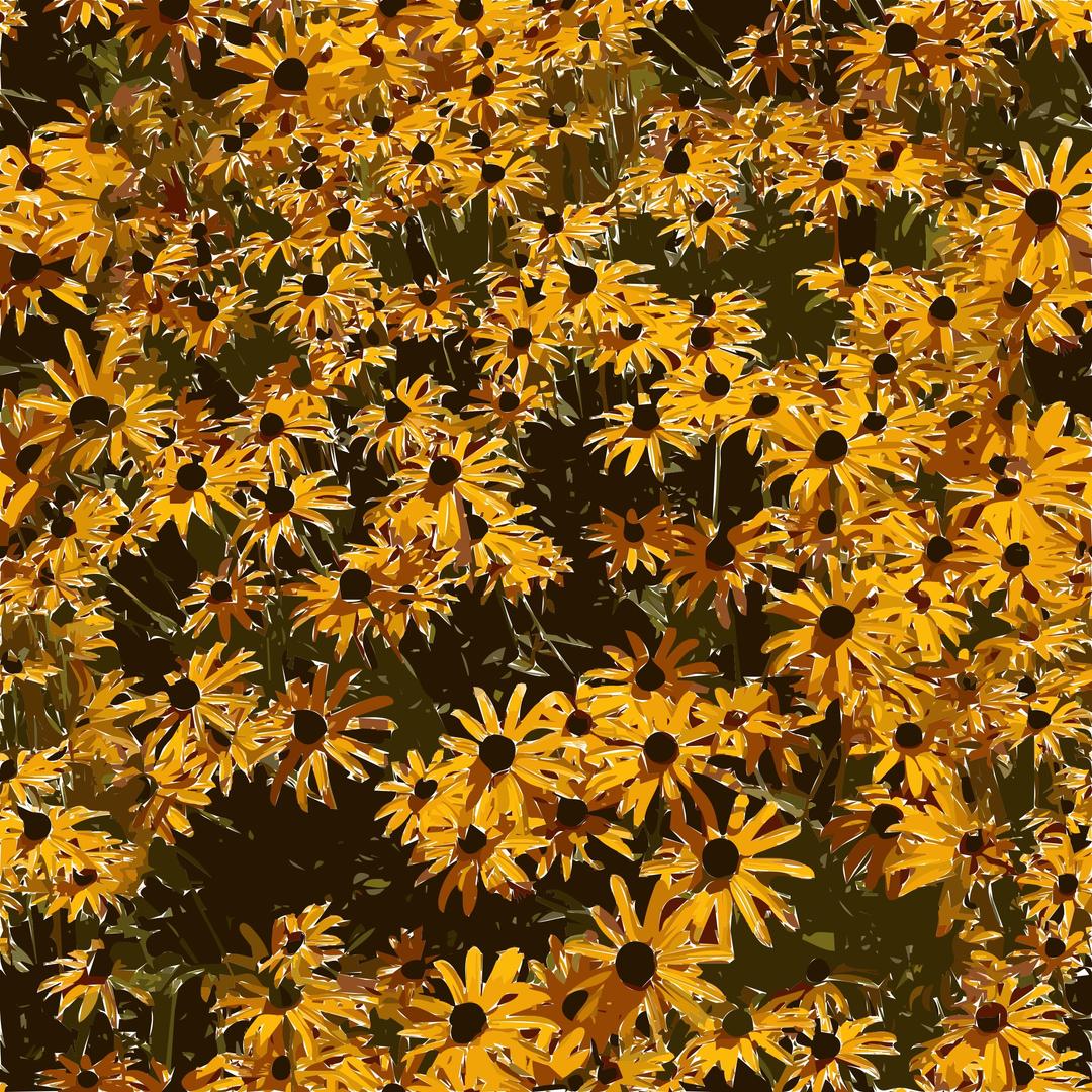 Yellow flower tile png transparent
