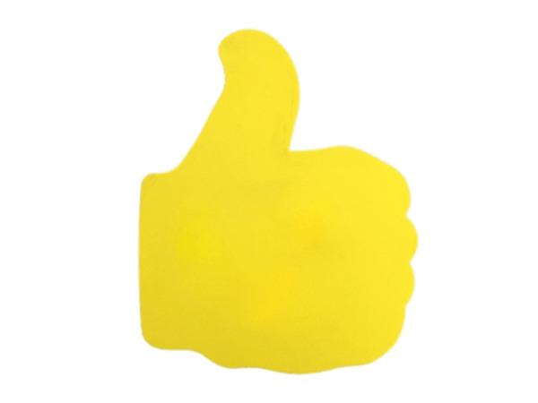 Yellow Foam Hand Thumb Up png transparent
