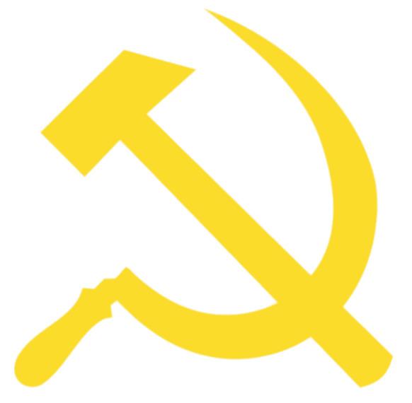 Yellow Hammer and Sickle png transparent