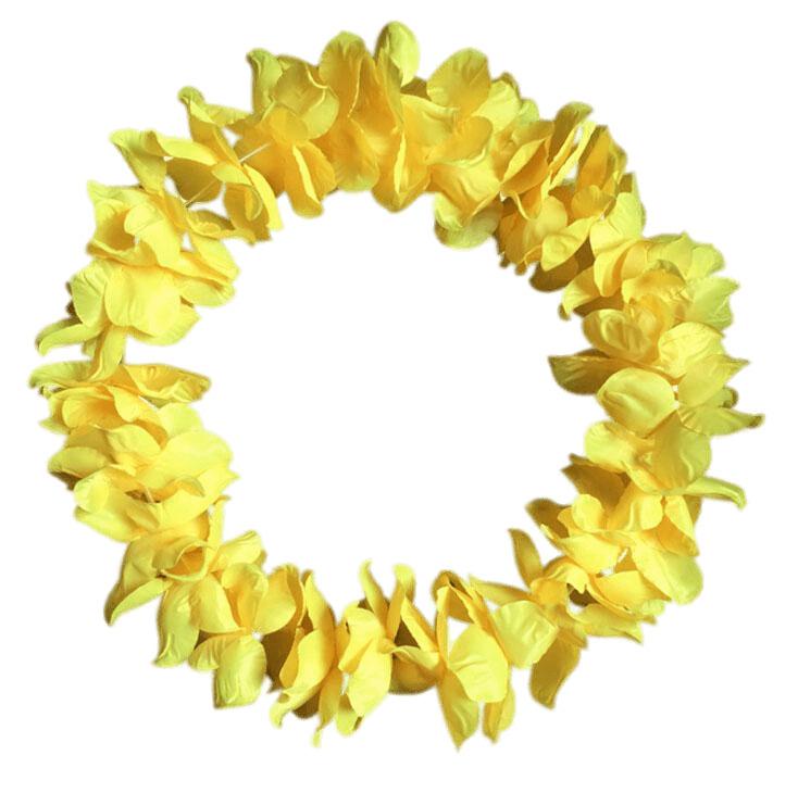 Yellow Hawaiian Flower Necklace png transparent
