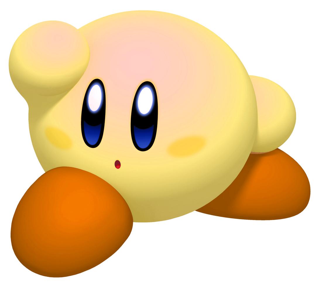 Yellow Kirby png transparent