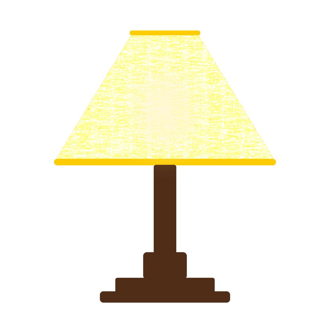 YELLOW LAMP SHADE-simple-three-color png transparent
