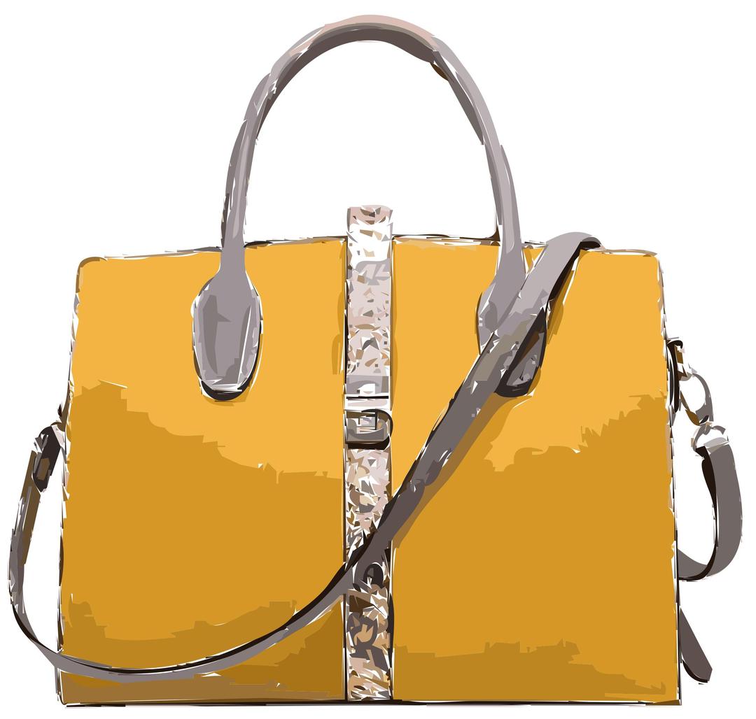 Yellow Leather Handbag No Logo png transparent