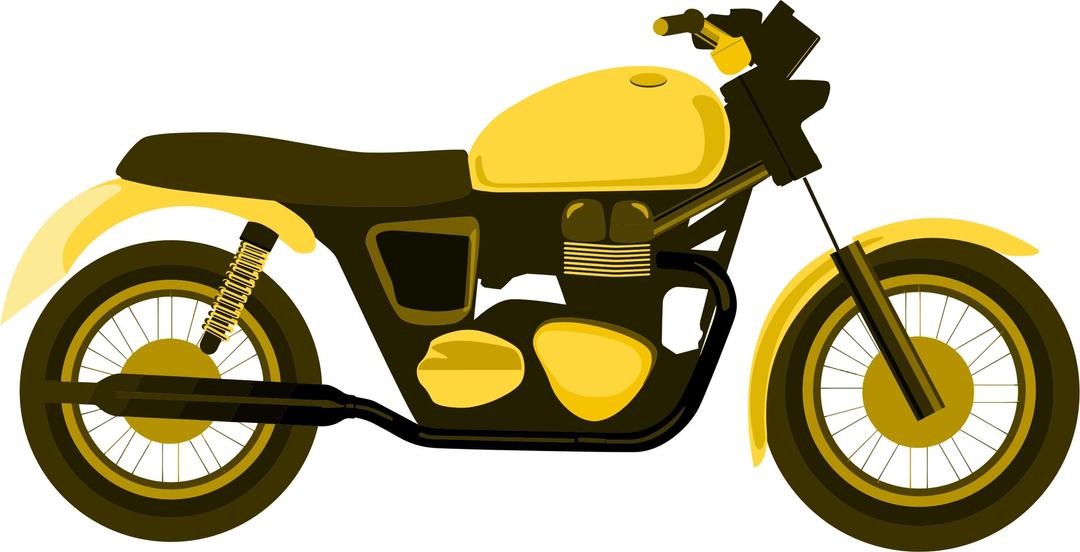 Yellow Motorcycle png transparent