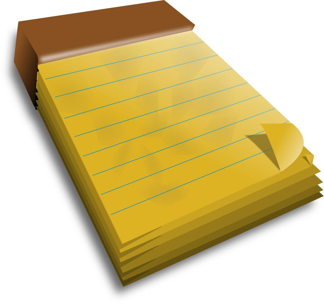 Yellow Notebook png transparent