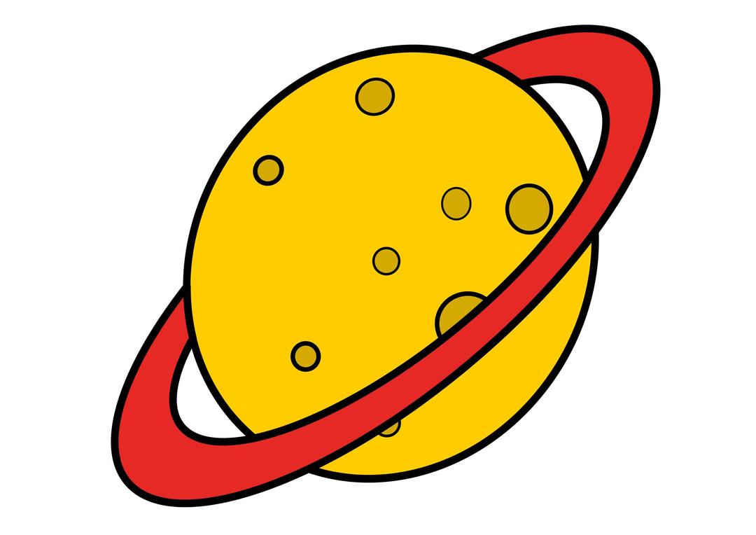 Yellow planet 1 png transparent