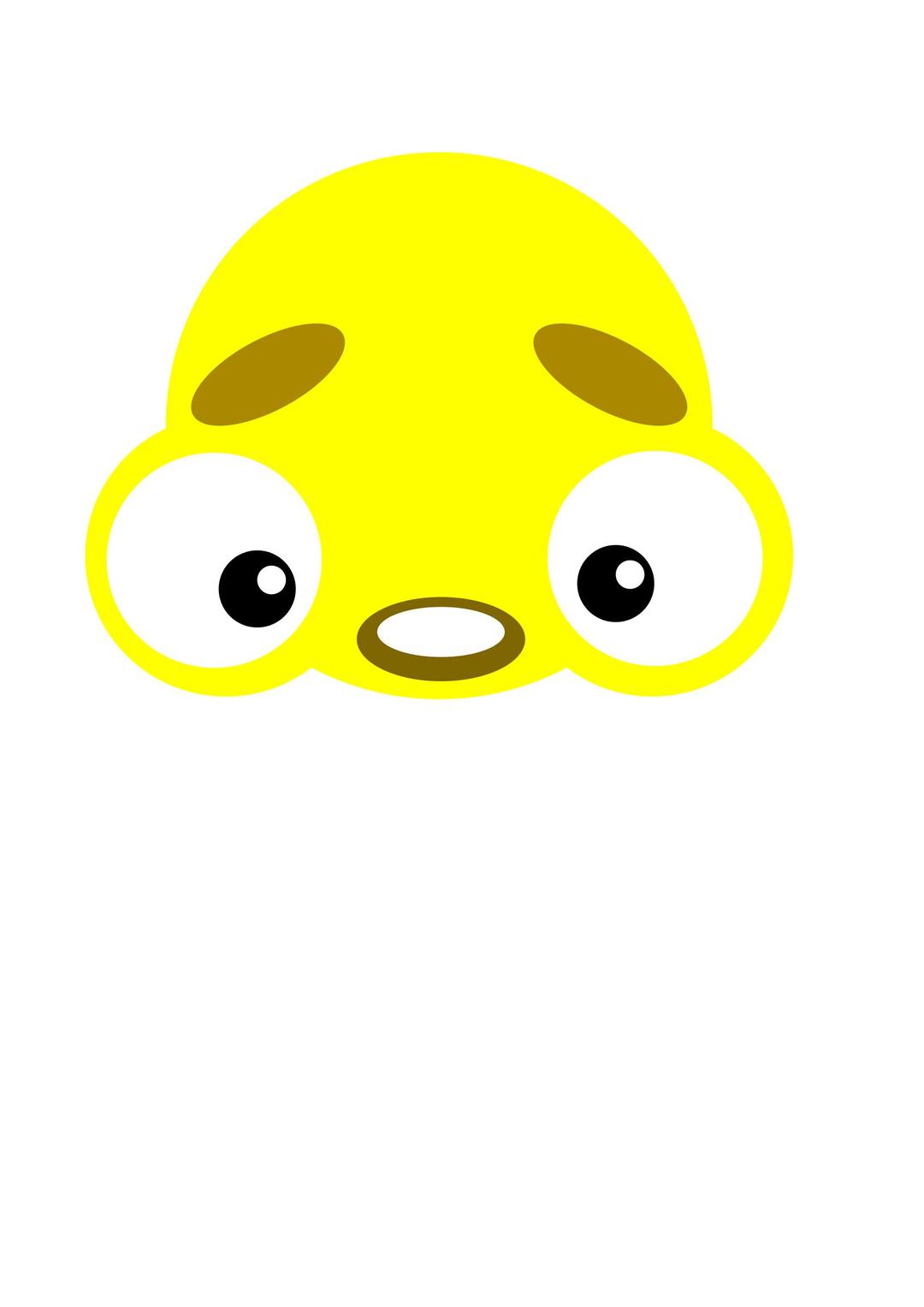 yellow sad face cartoon png transparent