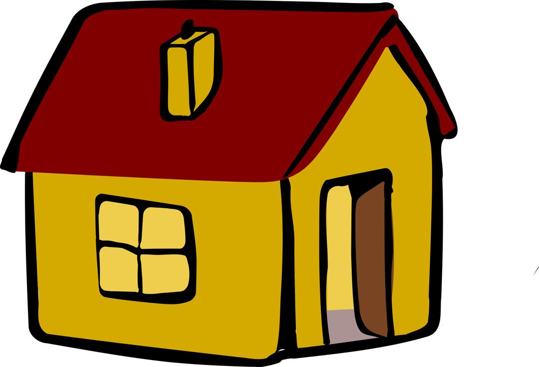Yellow shed from the other side png transparent