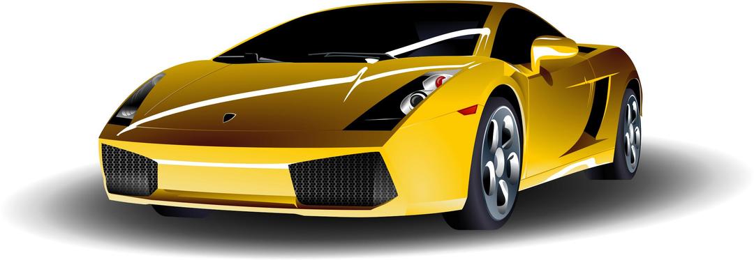 Yellow Sports Car png transparent