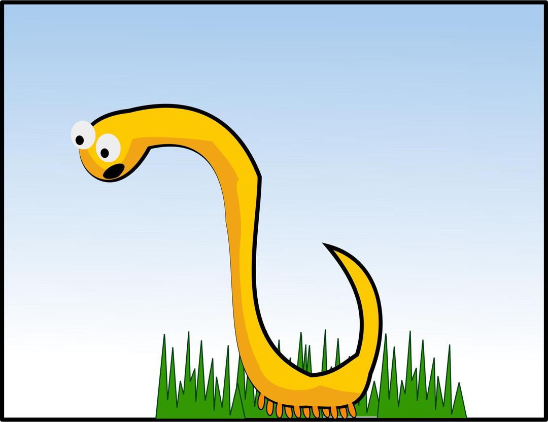 Yellow worm png transparent