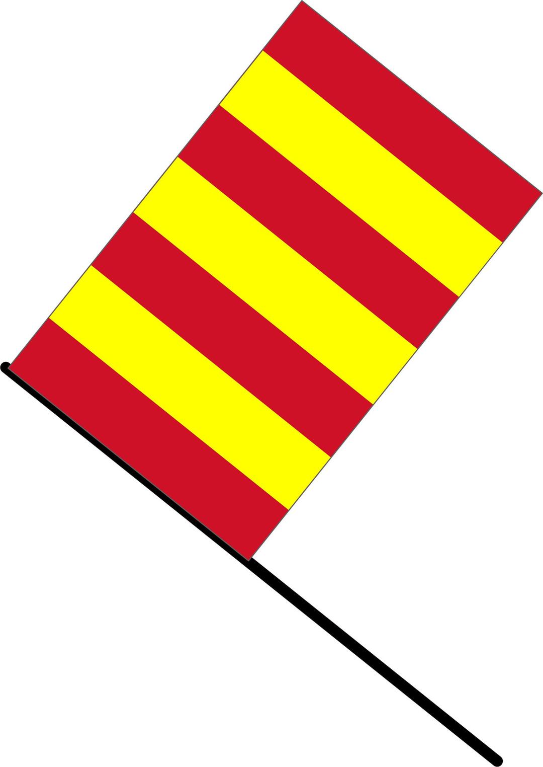 Yellow/red stripped flag png transparent