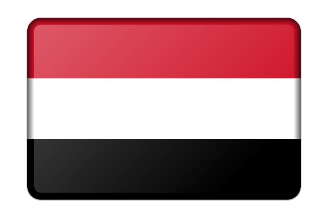Yemen flag (bevelled) png transparent