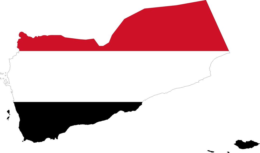 Yemen Map Flag With Stroke png transparent