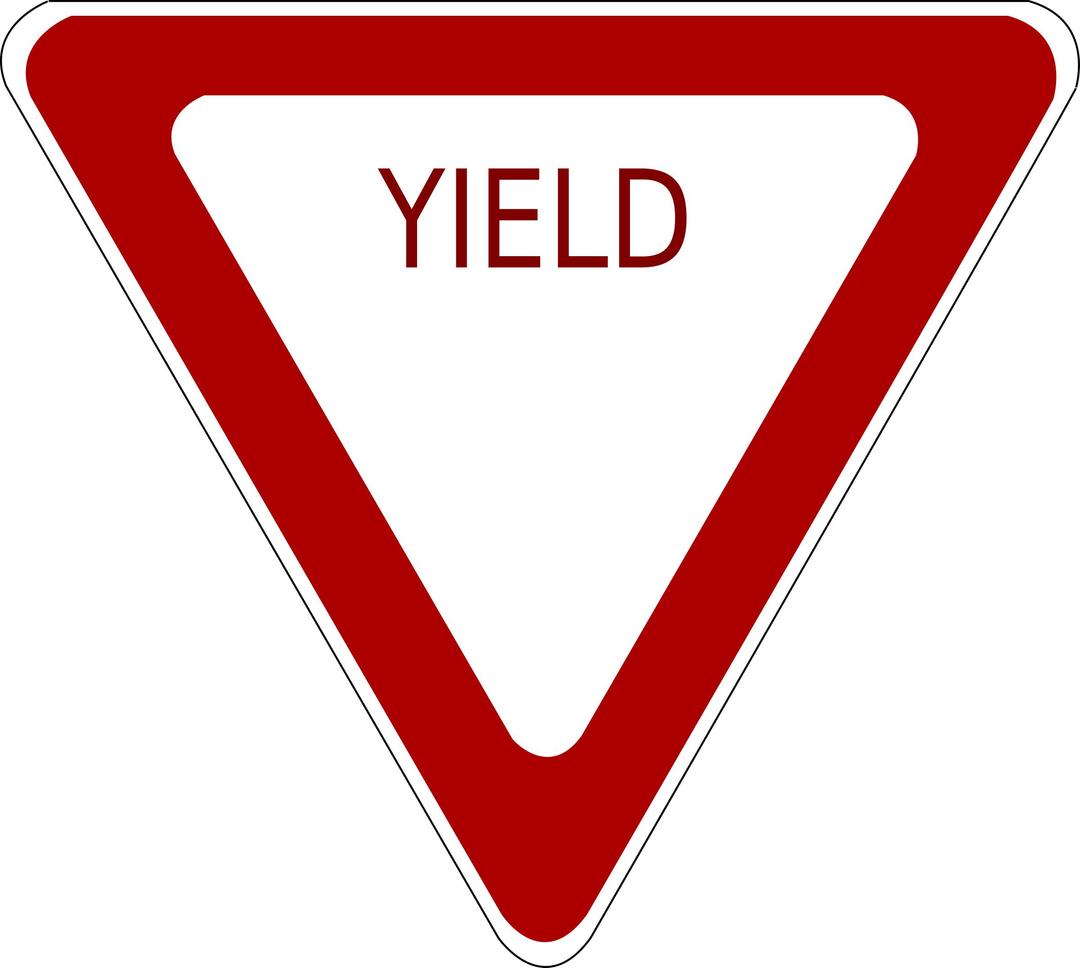 Yield Road Sign png transparent