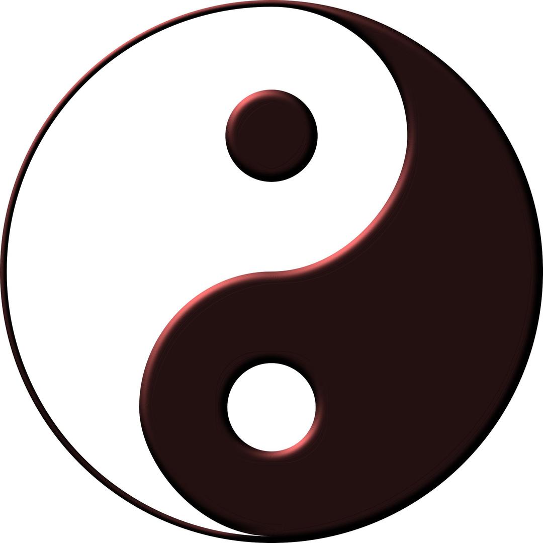 Yin-Yang in Red png transparent
