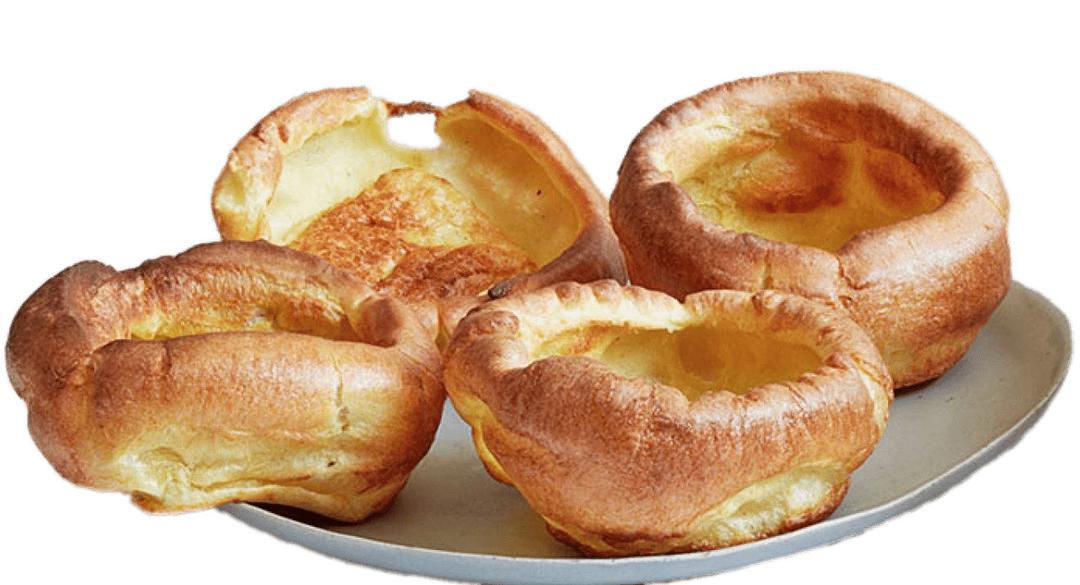 Yorkshire Puddings on A Plate png transparent