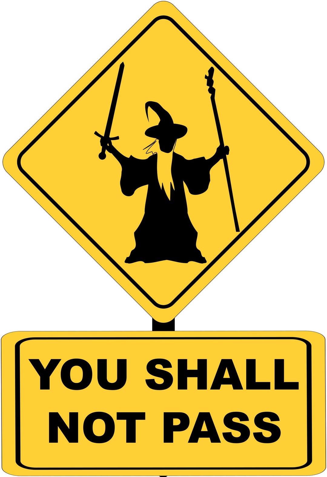 You shall not pass traffic sign png transparent