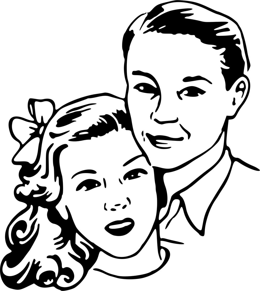 Young couple png transparent