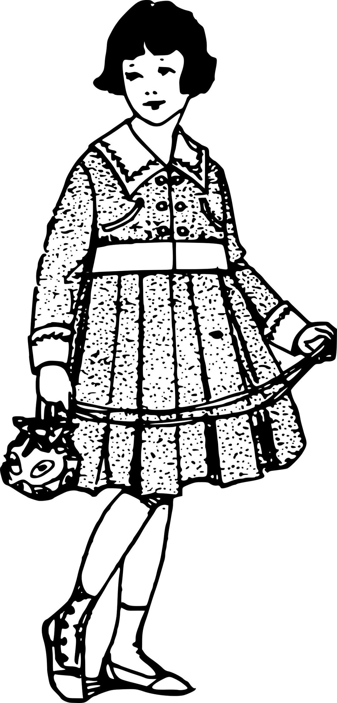 Young Girl in a Dress png transparent