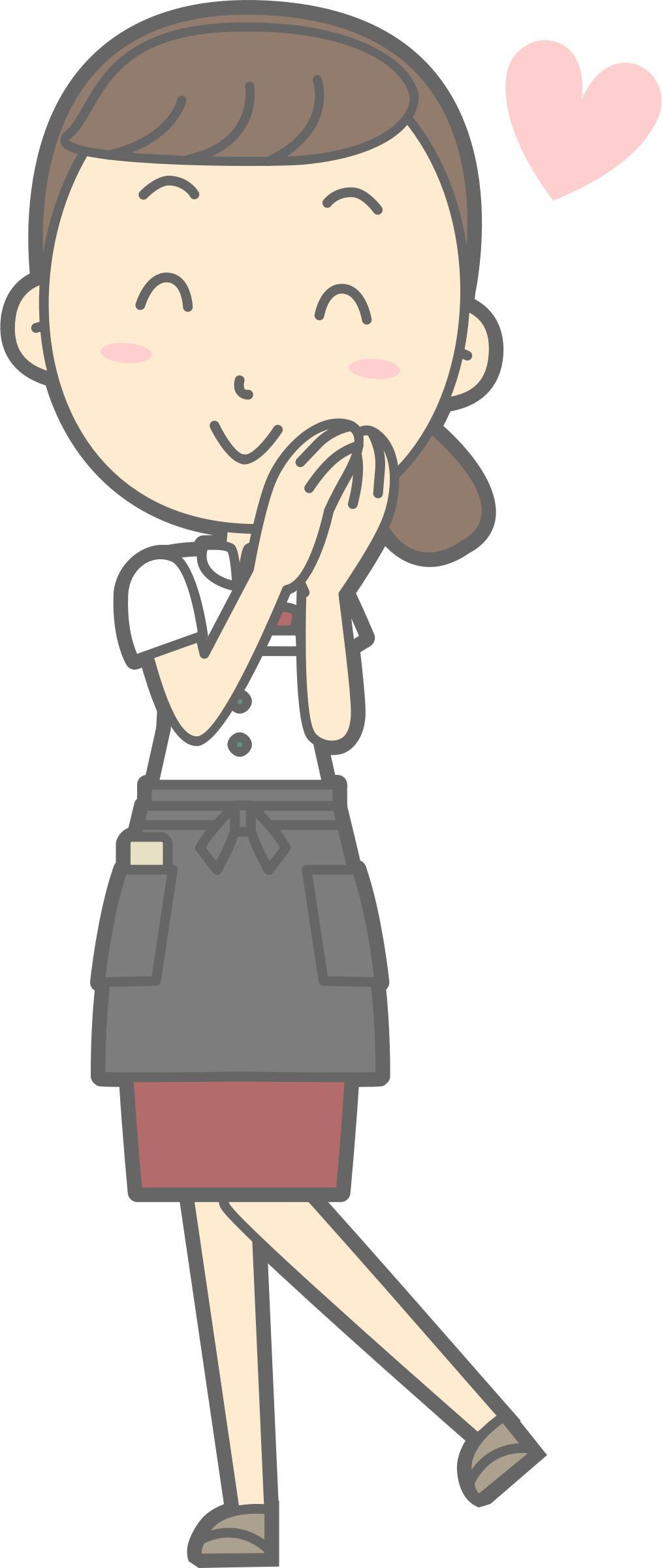 Young Waitress in Love png transparent