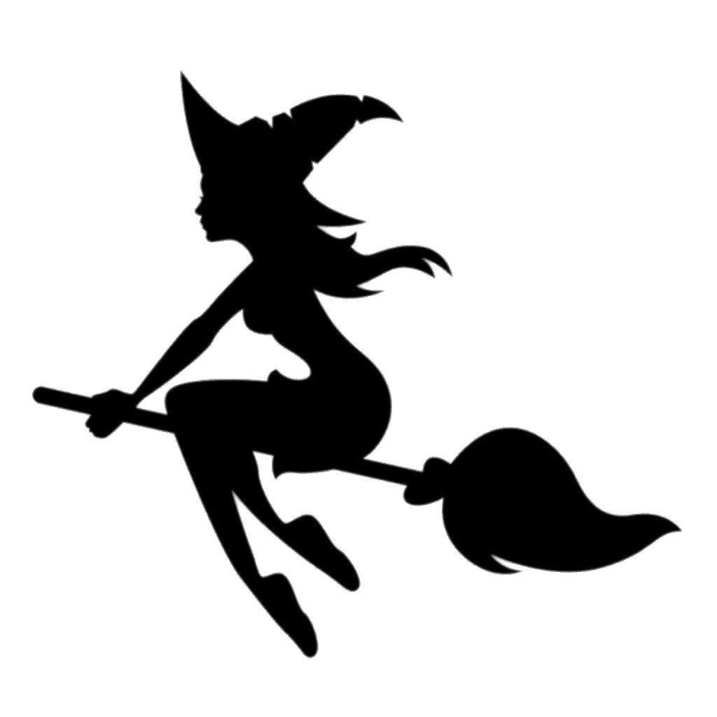 Young Witch on Broom png transparent