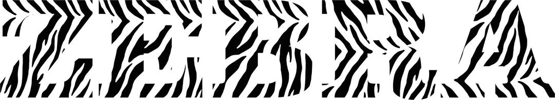 Zebra Typography png transparent