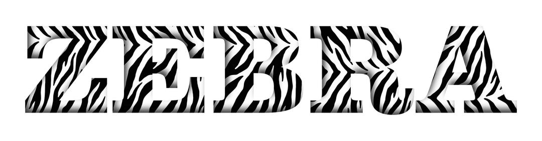Zebra Typography Enhanced png transparent