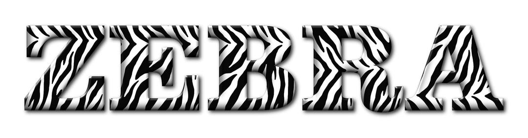 Zebra Typography Enhanced 3 png transparent