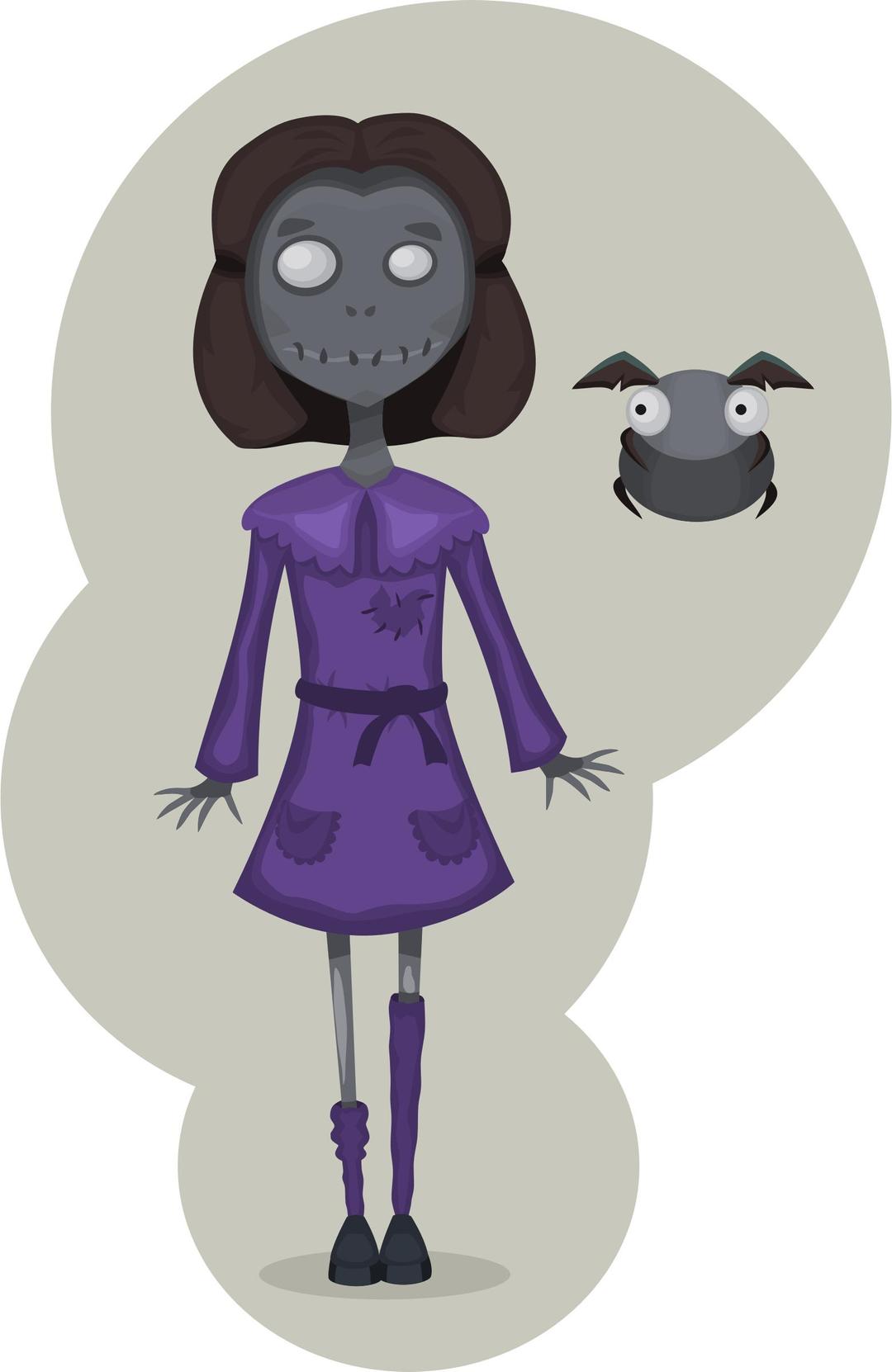Zombie girl png transparent