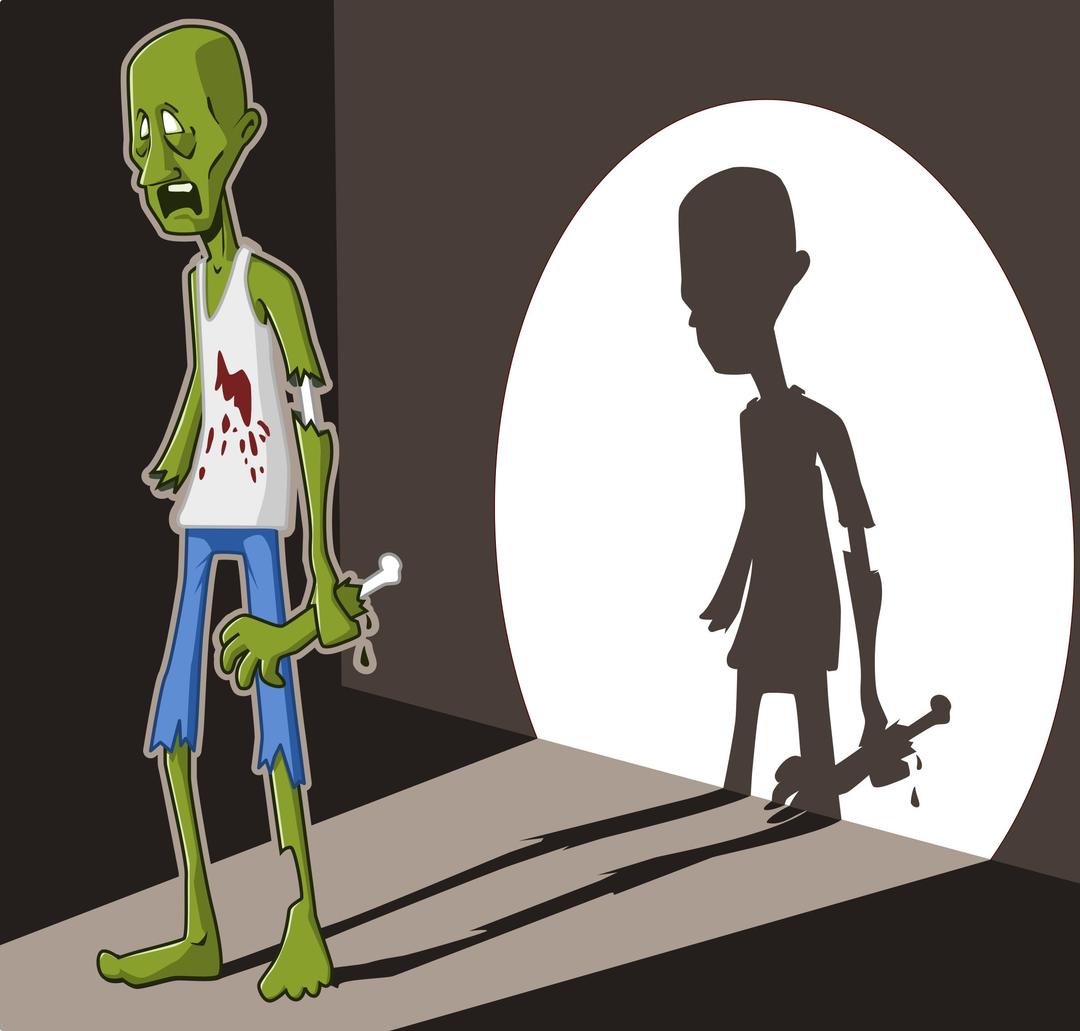 zombie in spotlight png transparent