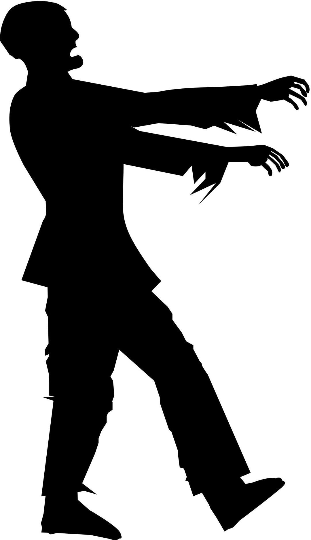 Zombie Silhouette png transparent