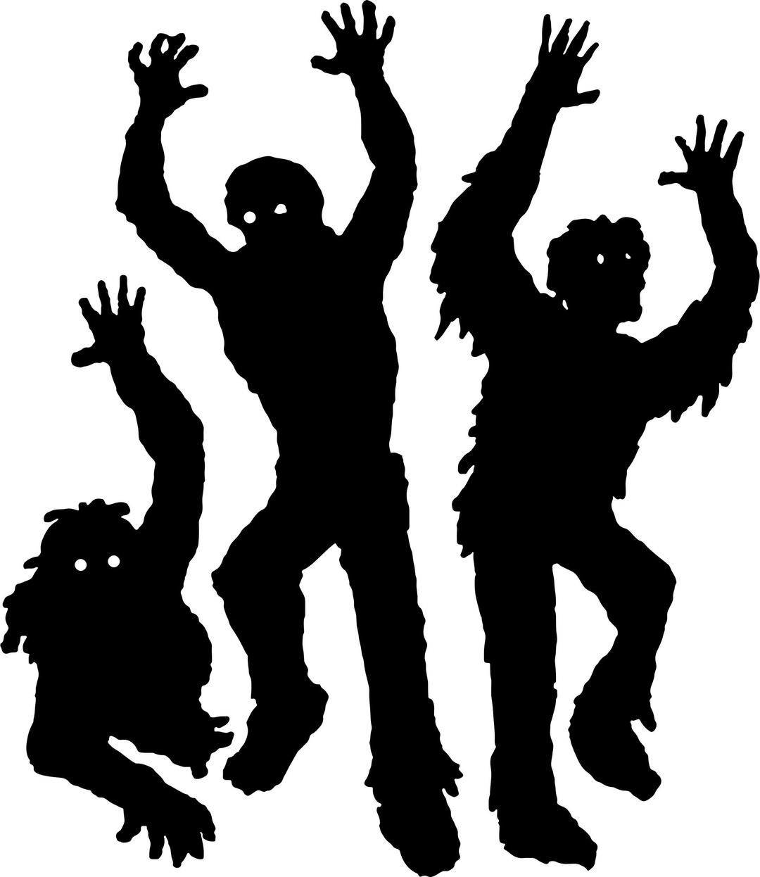 Zombies Silhouette png transparent