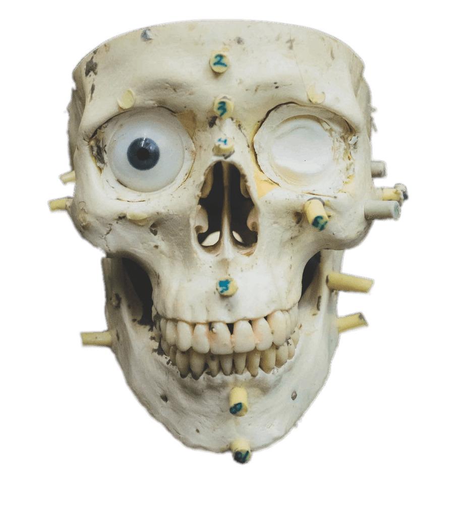 Zoomed In Skull png transparent