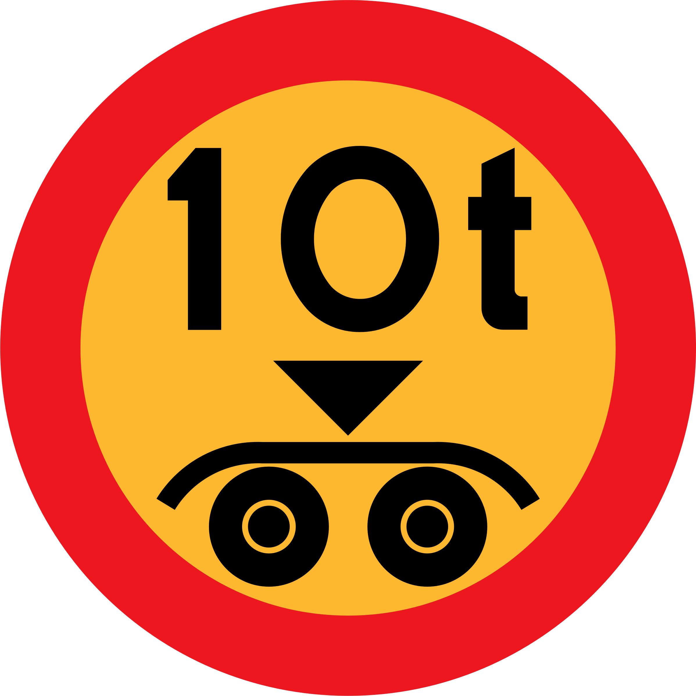 10 ton payload sign png