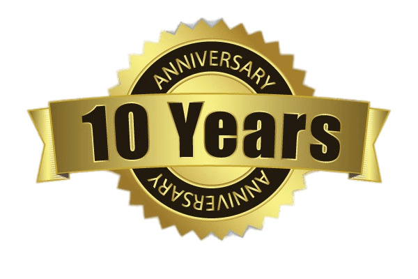 10 Years Anniversary Badge icons
