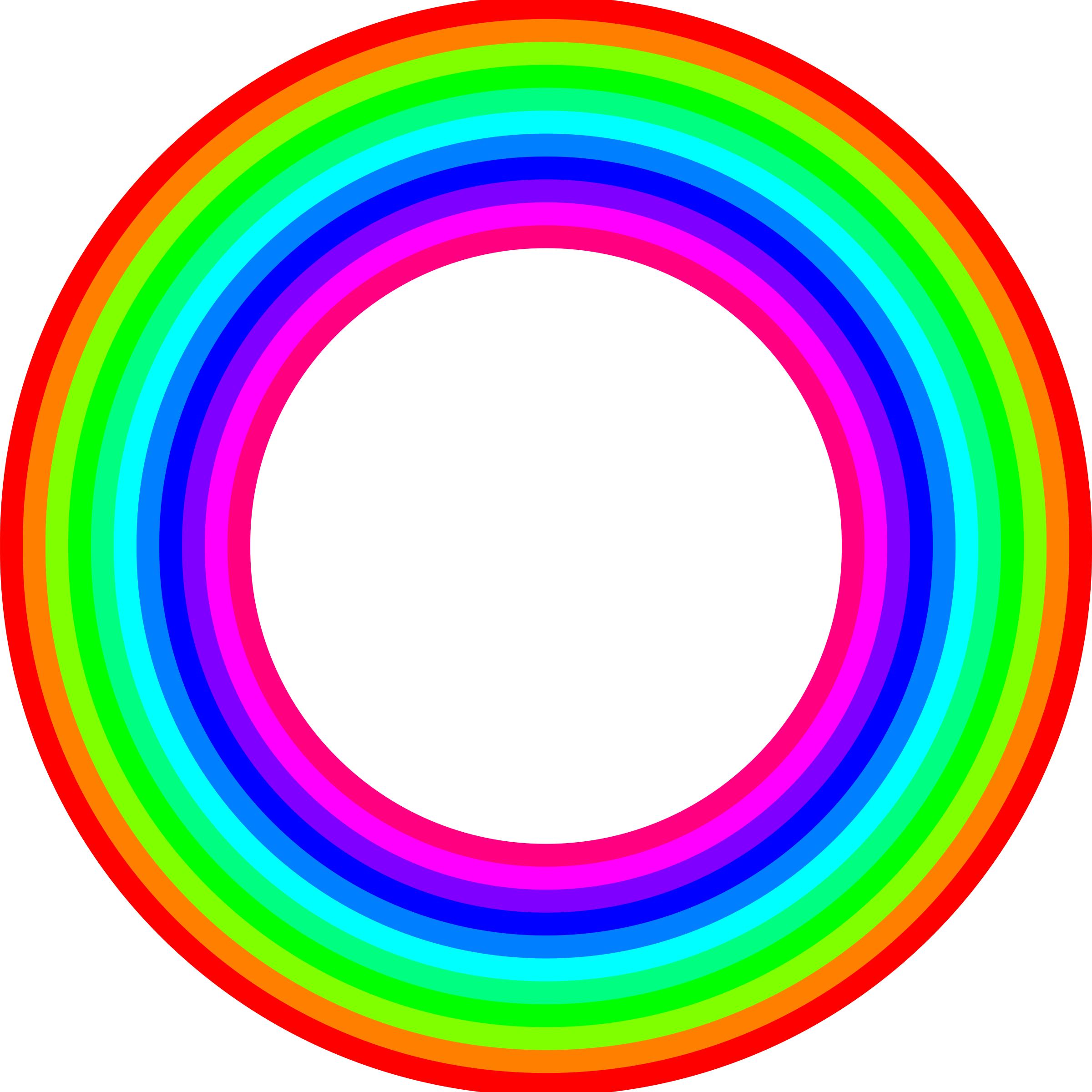 12 color rainbow donut PNG icons