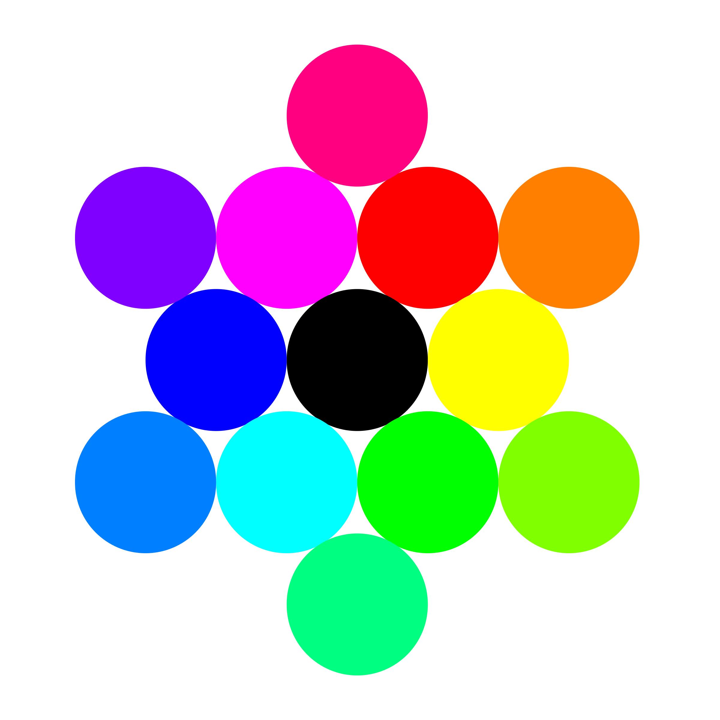 13 circles rainbow PNG icons