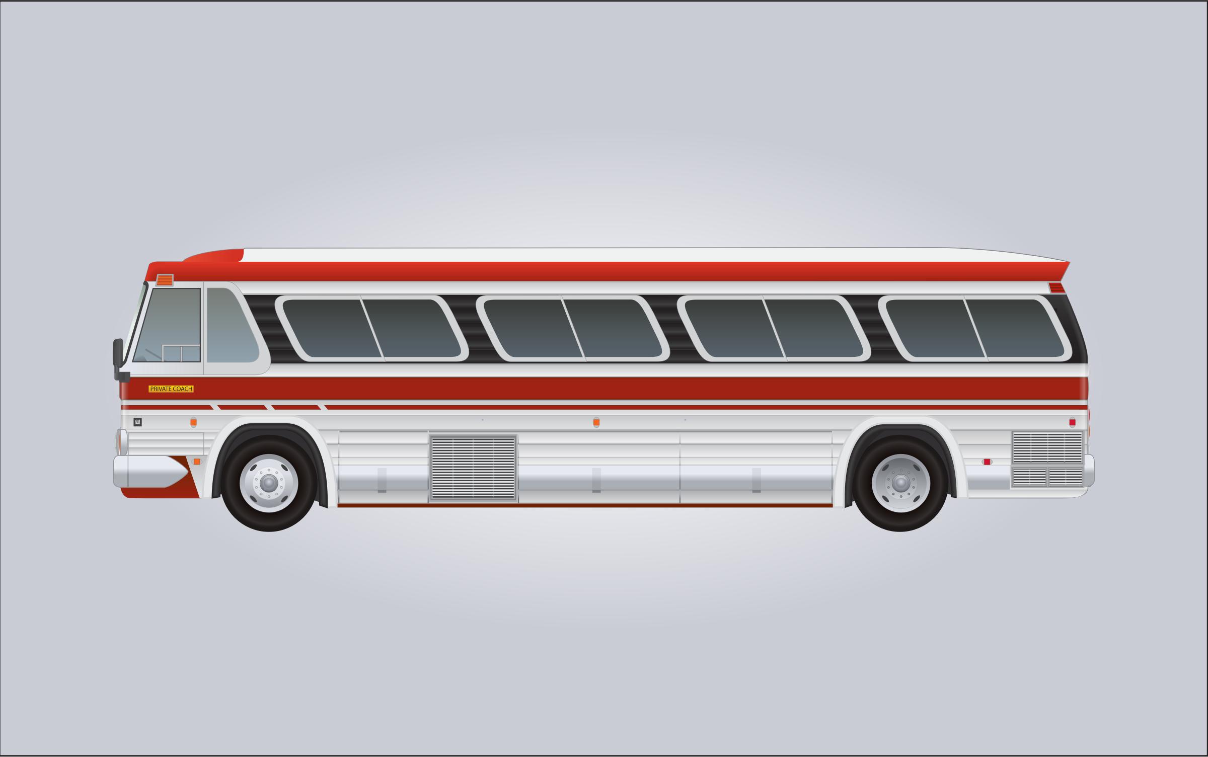 1960's GM PD-4106 Bus png