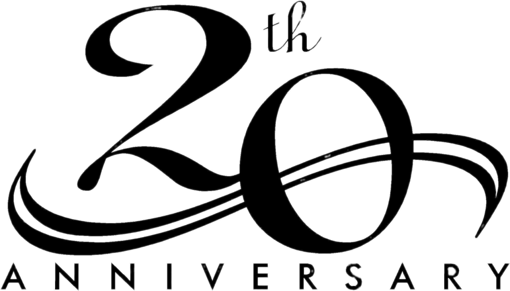 20th Anniversary Elegant icons